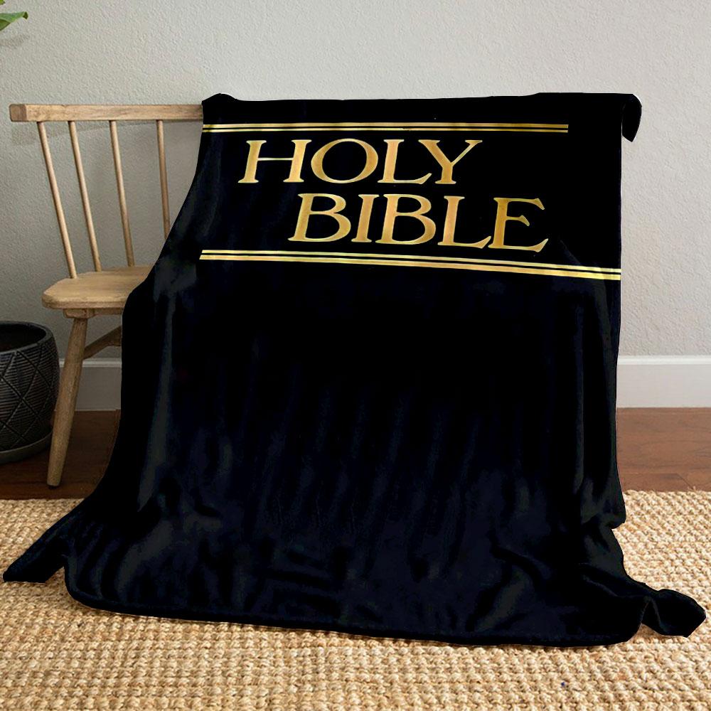 

Holy Bible Text Blanket Printed Blanket for Living Room Bed Couch lunch break Soft Cozy Blanket for Friend s festival Gift 80cm x 120cm