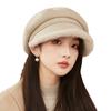 Plush Warm Plush Beret Women's New Autumn and Winter Octagonal Hat Thickened Fashion Women's Hat Bucket Hat
