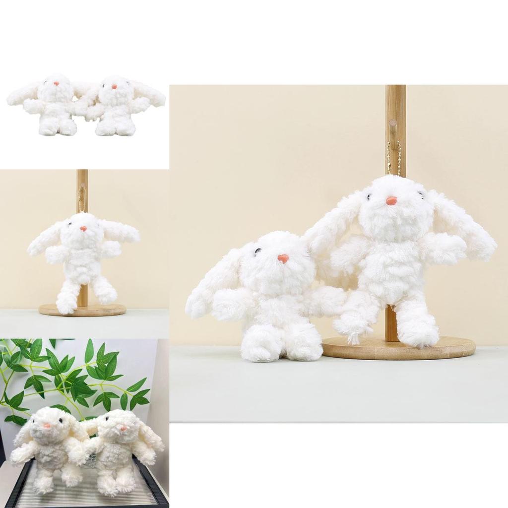 Cute Cartoon Long Ear Bunny Rabbit Plush Toy Keychain Perfect For Kids Collectors
