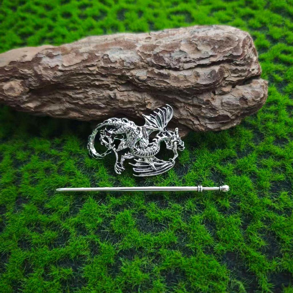 Wikinger Drachen Haarnadel: Damen Retro Nordischer Stil Haarstab und Kopfschmuck-Accessoires