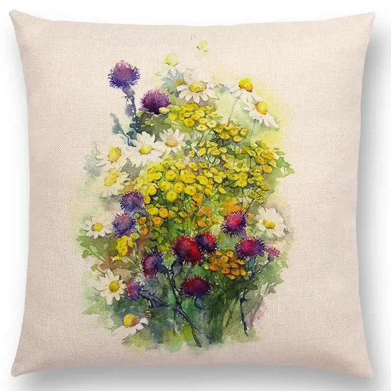 Throw Pillow Cushion Cover Flower Plant Office Lumbar Pillow Sofa Cushion  Pillow Case Cover for Sofa Bed Room Decoration