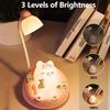 Cute Sleeping Cat Night Light Mini Kitten Table Lamp Kid Birthday Gift Rechargeable Dimmable Nightlight For Room Bedside Bedroom