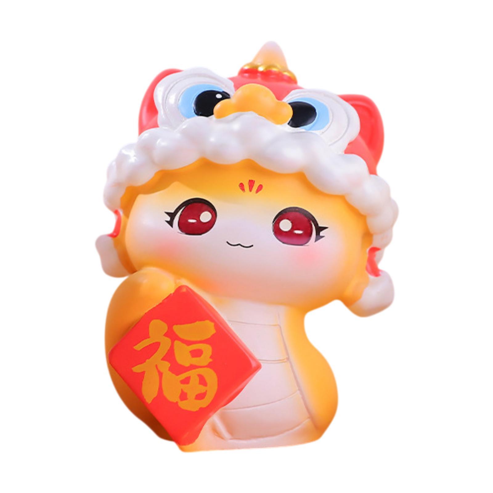 Chinese New Year Snake Figurine Year of The Snake Sculpture Decorative Creative