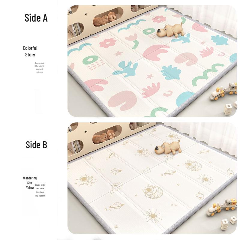 Dicke Faltbare Schaumstoff Krabbelmatte für Babys und Kinder - Geruchlos, Steckbar, Ideal für Wohnzimmer und Schlafzimmer