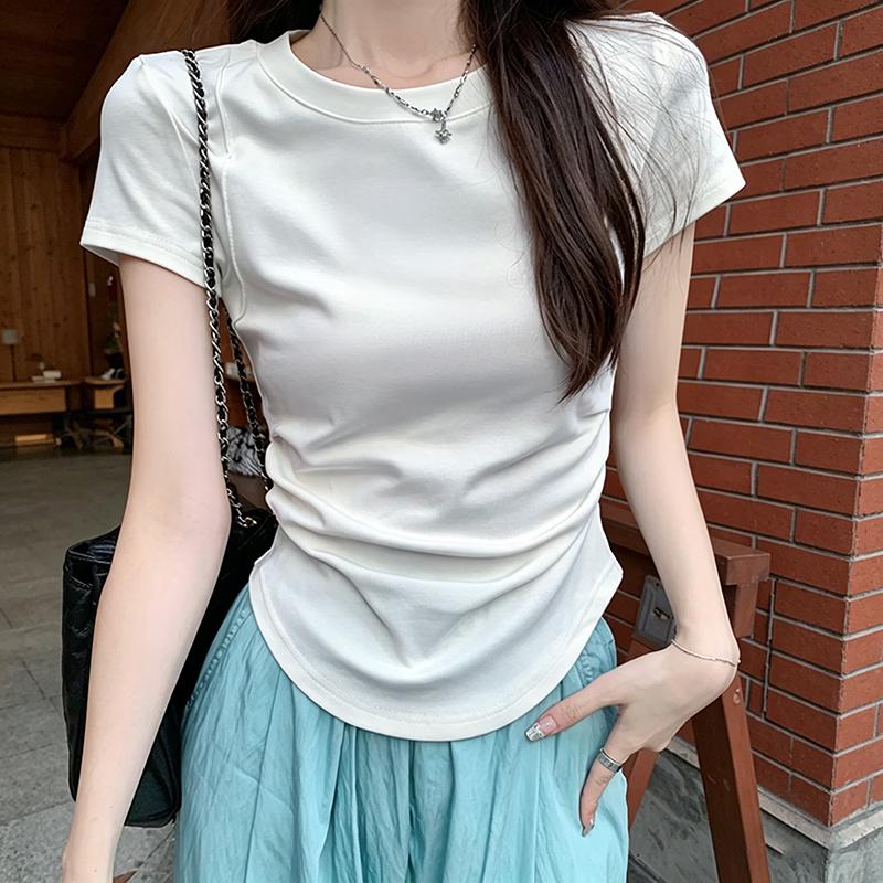 YUZHAOLIN Women s Slim Fit Cotton Short Sleeve T-Shirt L (90-115 jin)