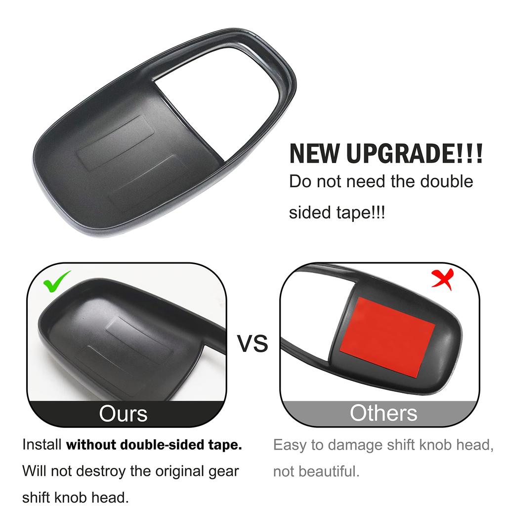 SENSHINE Nakładka na Głowicę Dźwigni Zmiany Biegów dla Akcesoriów Dodge Charger Challenger Durango ABS Wnętrze Wkładka Dekoracyjna Osłona Dźwigni Zmiany Biegów