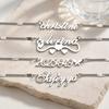 Personalized Name Necklace Silver Color Stainless Steel Custom Pendant Engraved Jewelry Tarnish Resistant for Women