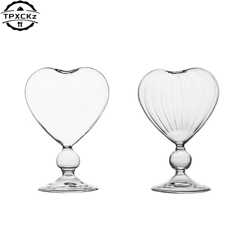 Heart Love Shaped Glass Mug Couple Cups Bird And Various Cocktail Glass Cup Tea Beer Mugs Milk Coffee Cup Gift Drinkware Verres