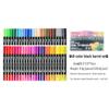 120-Color Dual-Tip Art Watercolor and Fineliner Pen Set with Soft Brush