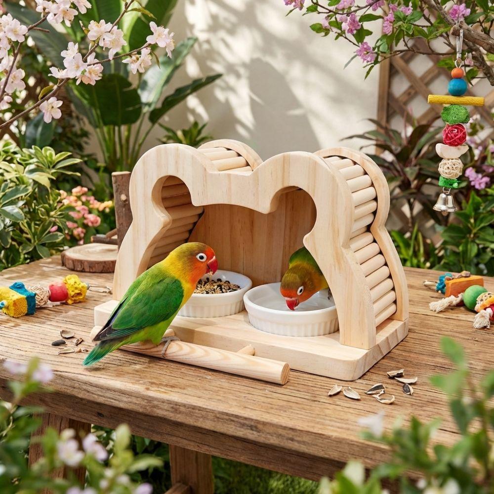 Splash-proof Bird Feeding Station Bite Resistant Observation House  Parrot Cage
