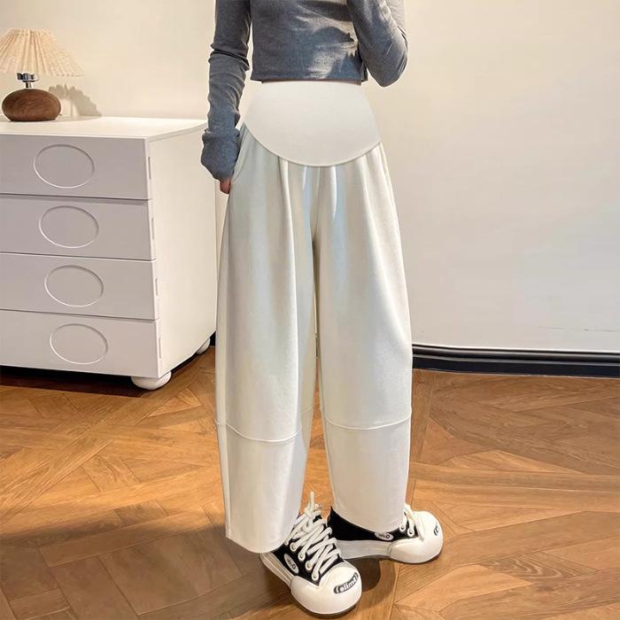 2026 Spring Maternity Slimming Outerwear & Loose Belly Support Wide-Leg Harem Pants 2XL
