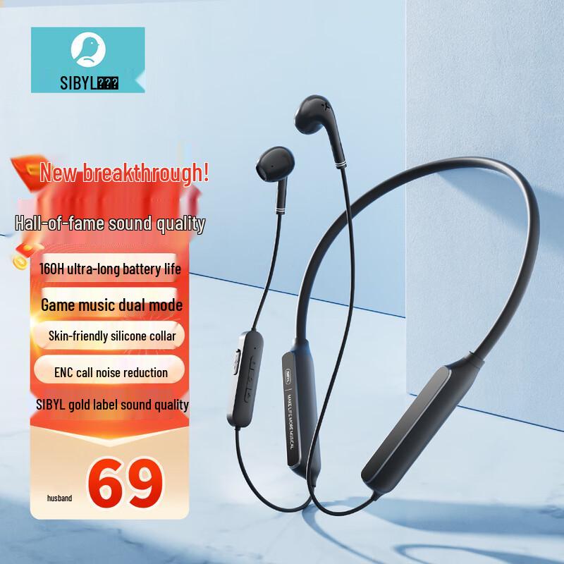

Sibyl L1 160-Hour Endurance Neckband Bluetooth Sports Headset