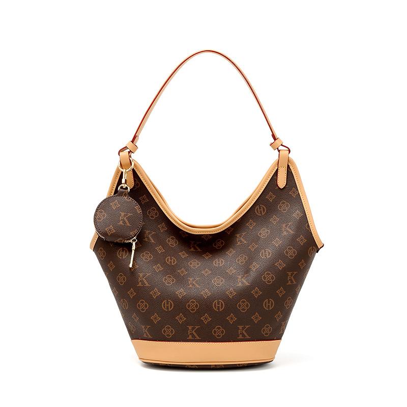 Light luxury premium retro presbyopia bag women's commuter large-capacity tote bag single shoulder underarm mother bag portable bucket bag