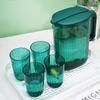 2200ml Water Jug Transparent Heat-Resistant Cold Water Kettle And Cups Water Pot With Handle Large Capacity Office Household Jug