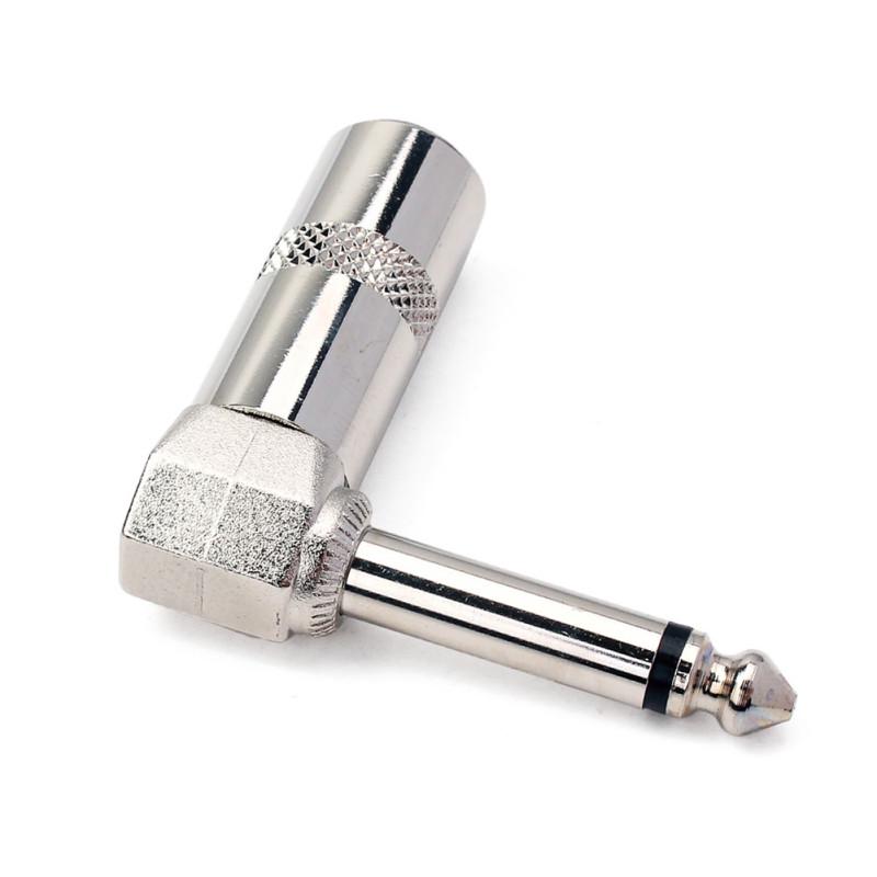 Rechtwinkliger 6,3mm Stecker Doppelkanal Audiokabel Stecker Gitarrenzubehör