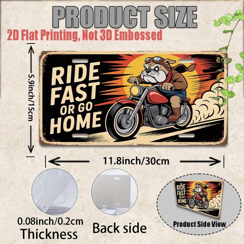 Car License Plate Metal Wall Decor 15x30cm