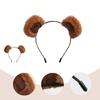 Stretchy Fabric Bear Ears Headwear Skin Friendly Hairband Decorative Hair Hoop Headdress For School Home Parties