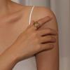 Elegant Gold Hollow Stainless Steel Adjustable Fashion Ring