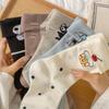 Women's 3D Cartoon Animal Polka Dot Mid-Calf Socks, Korean Sporty Academy Style