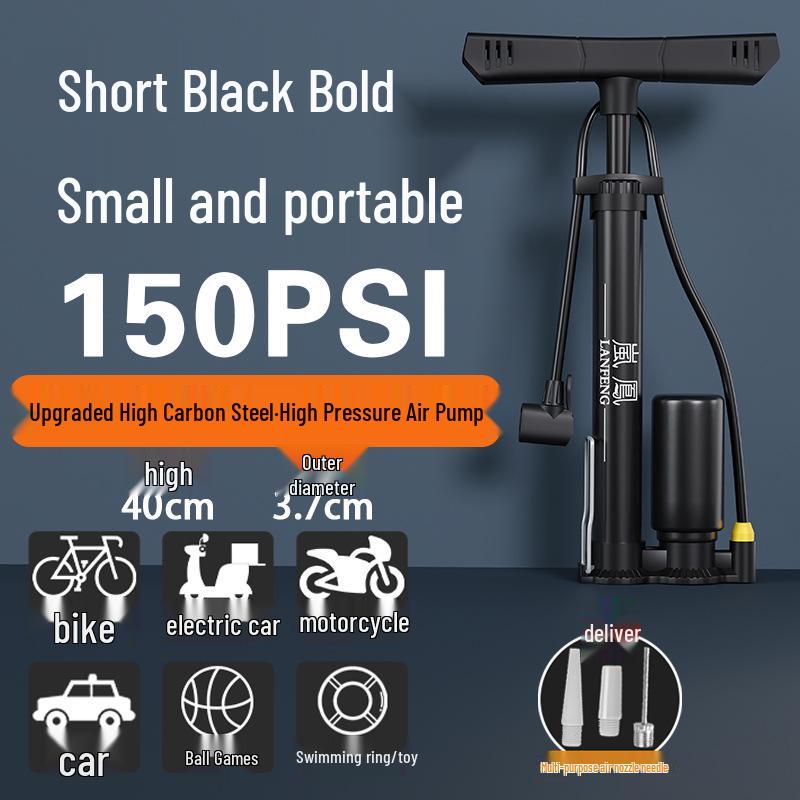 Universal High-Pressure Air Pump for Bikes, Cars, and Basketballs with Inflation Cylinder