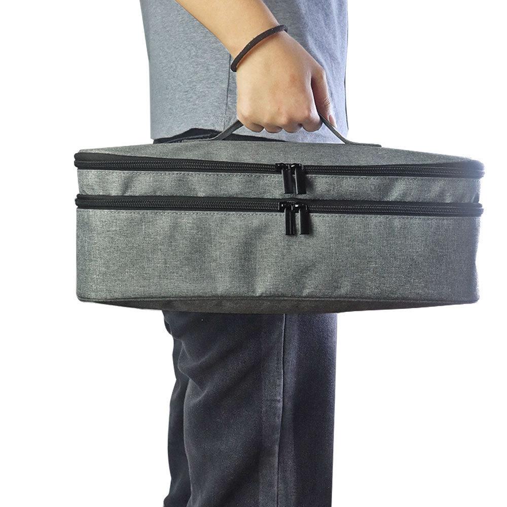 Travel Cosmetic Bag With Double Layer Large Capacity For Makeup And Hair Styling Storage