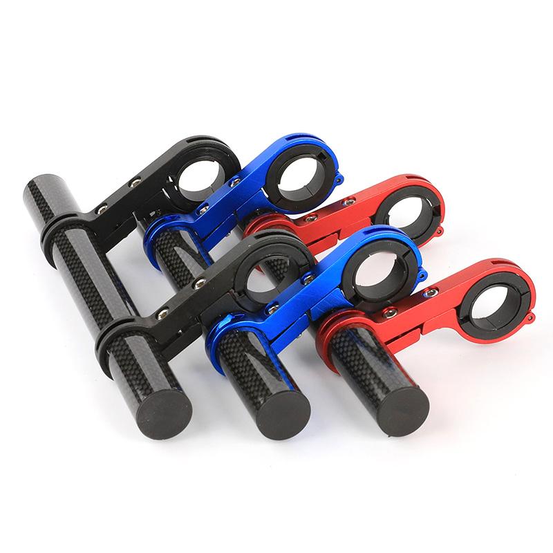 Bike Handlebar Extender Lightweight Carbon Fiber Aluminum Alloy for Phone Mount Light Lamp Red
