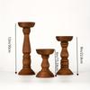 Portacandele in Legno Vintage 3pz San Valentino Matrimonio Portacandele Cilindrico Decorazione da Tavolo Decorazione di Natale