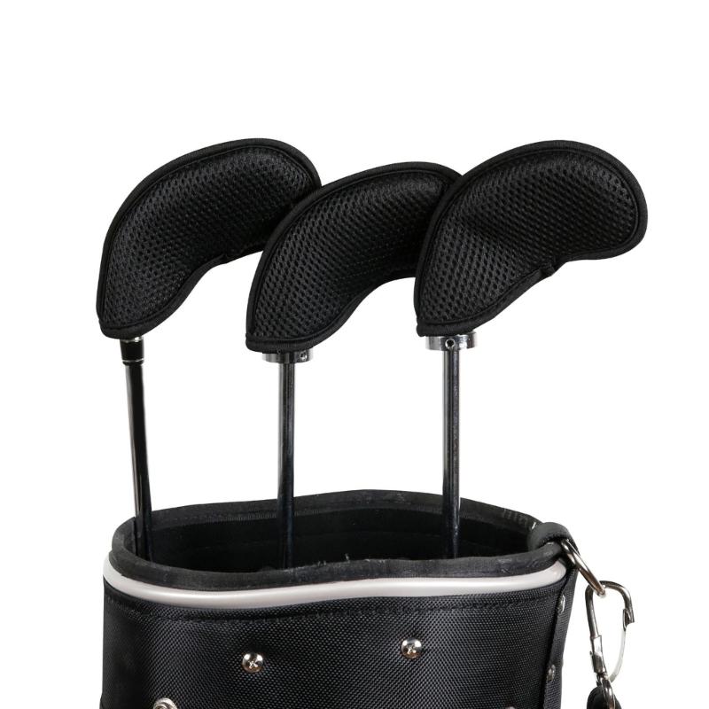 10Pcs Golf Head Headcover Sets, Mesh Fabric Golf Iron Head Covers Golf Wedges Cover with Big Numbers for Golf Club Head