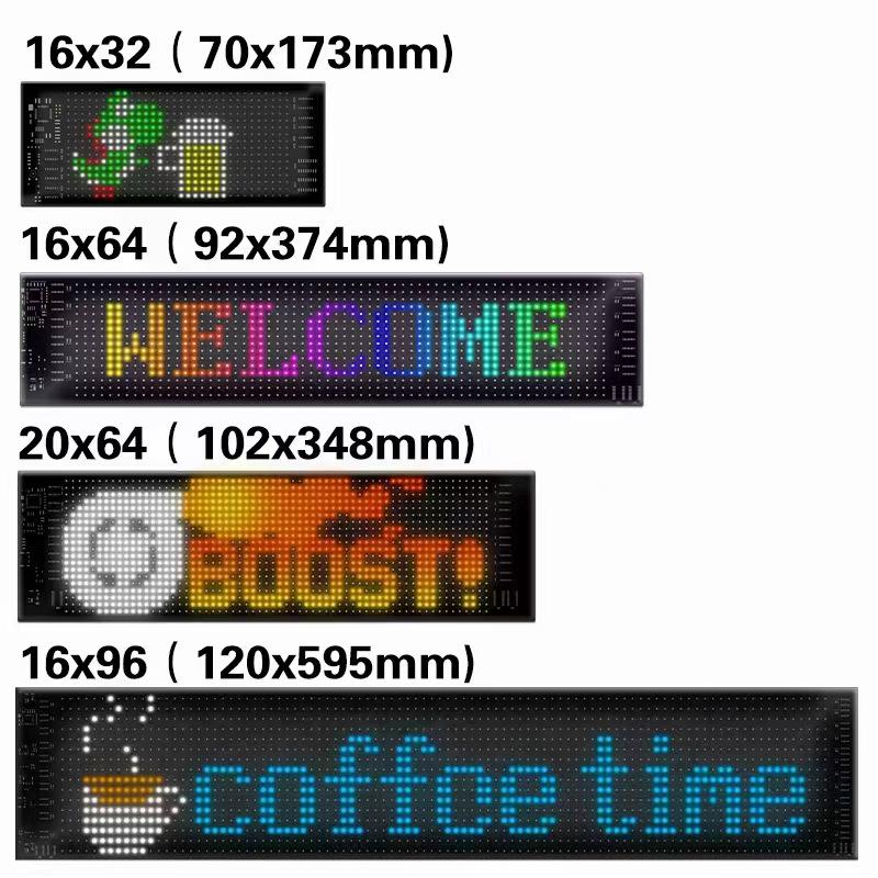 LED Bluetooth Full Color Waterproof Flexible Emoji Car Screen