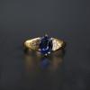 Elegant Vintage Natural Gemstone Blue Kyanite Sterling Silver Ring for Women Anniversaries and Engagement and Holiday Gifts