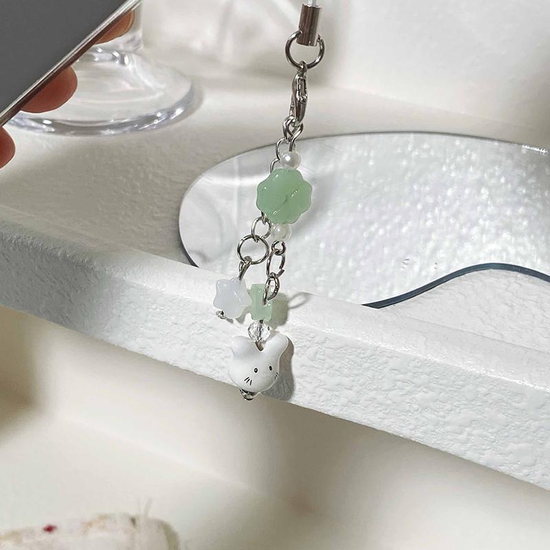 Y2K Phone Charms Pendant Lucky Clover Rabbit Chain Strap Lanyard For Phone Bag Charm Accessories