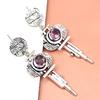 925 Silber Amethyst Sterling Edelstein Ohrring Schmuck handgemachte Ohrringe lila