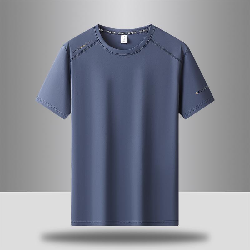 Summer Short Sleeved Men's Sports Short Sleeved Casual T-shirt Men's Casual Sports Quick Drying Short Sleeved T-shirt
