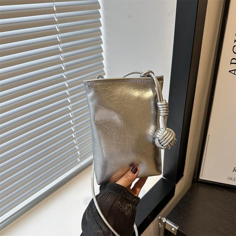 Summer Style New Fashionable Laser Personality Casual and Fresh Summer One-shoulder Crossbody Mobile Phone Small Square Bag for Women