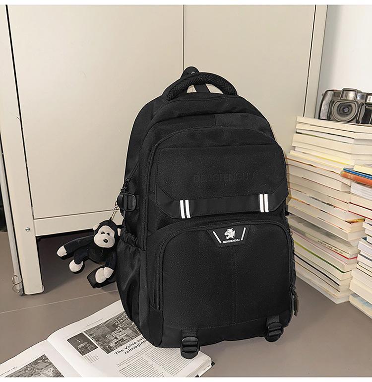 Schoolbag Korean ins new high-value retro fresh trendy cool niche design backpack couple lightweight travel backpack