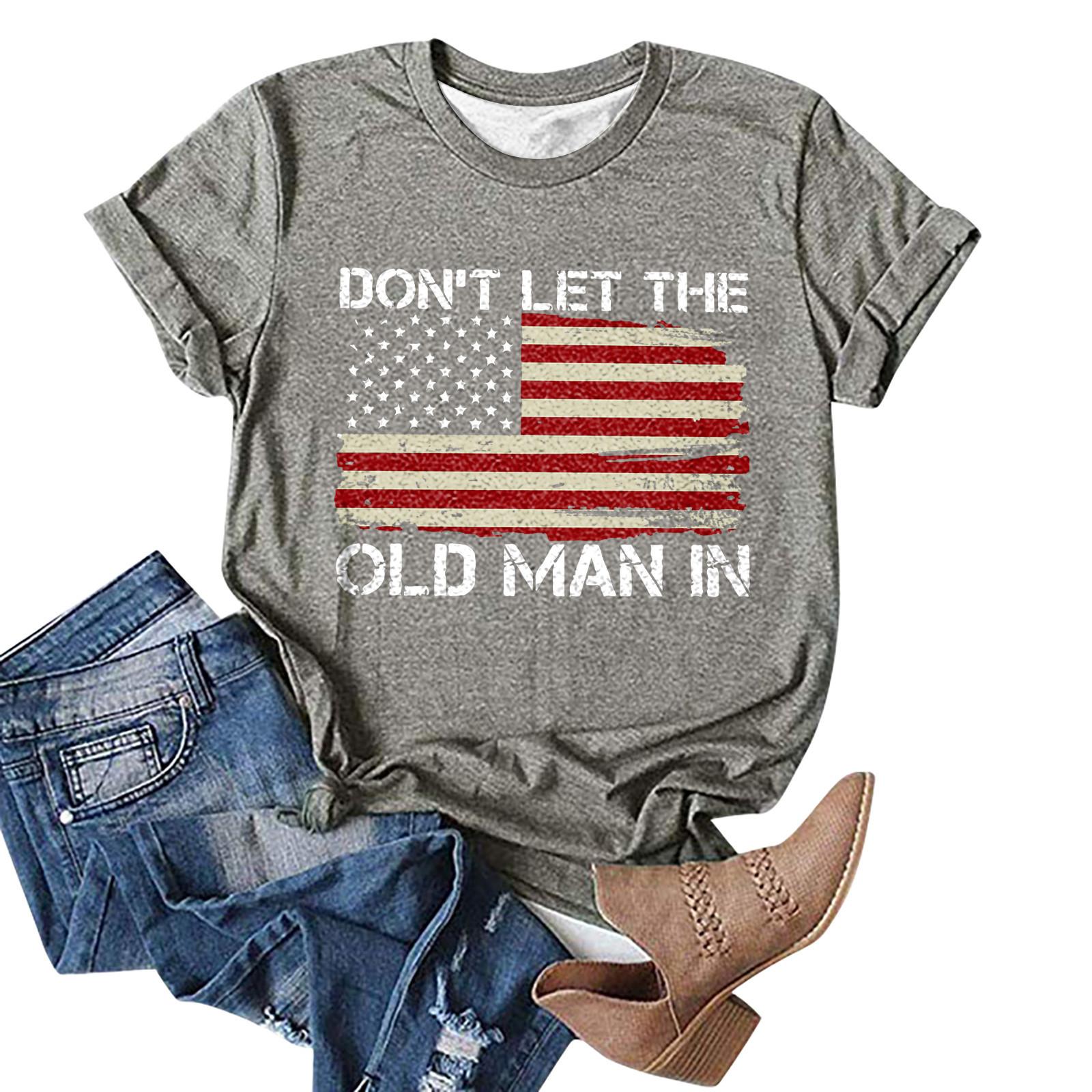 Fashionable Round Neck Short Sleeve Work Clothes Letter Print Top XXXL