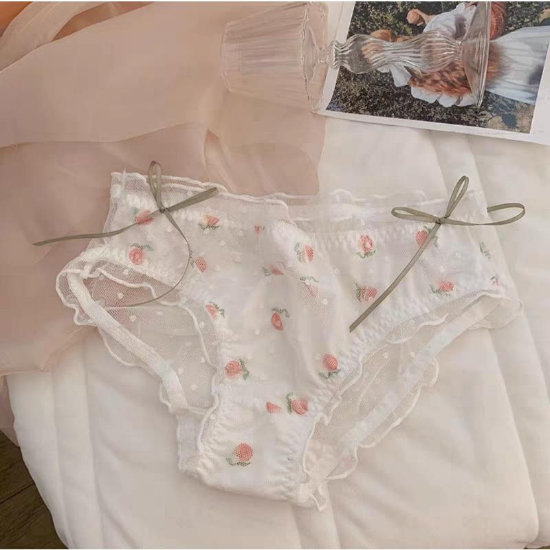 

Милая девушка кружева сетчатое женское нижнее белье сексуальные трусики средней талии трусы из чистого хлопка треугольные трусики с промежностью M мороз белый