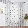 Simple Grey Tone One Piece Starfall Dust Free Rod Mounted Window Screen Living Room Bedroom Decorative Peacefulness Curtain Polyester Perfect For