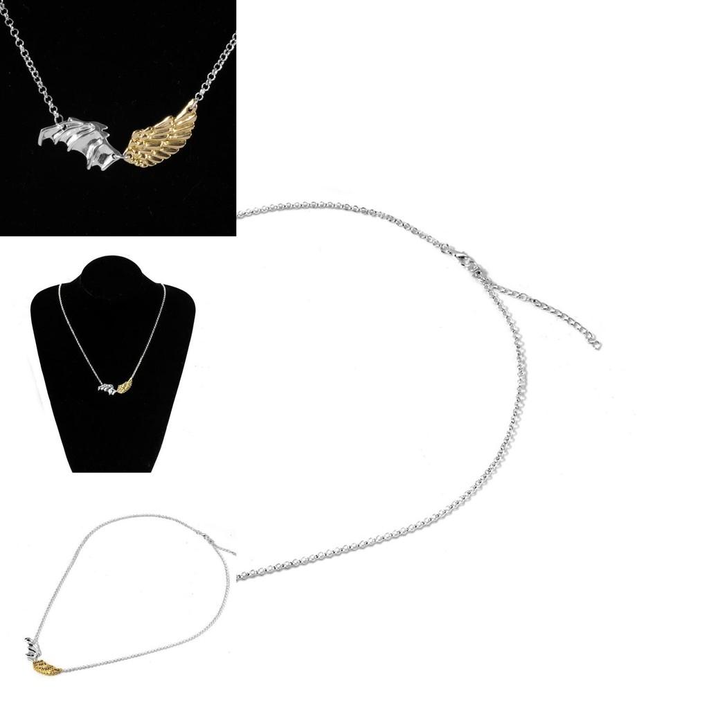 Trendy 2021 Two-tone Plated Wing Necklace For Women Stylish Geometric Sweater Jewelry Accessory