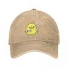 Peace Was Never An Option Duck Baseball Cap Vintage Distressed Washed Cartoon Headwear for Unisex Women Running Golf Fit Hats Cap
