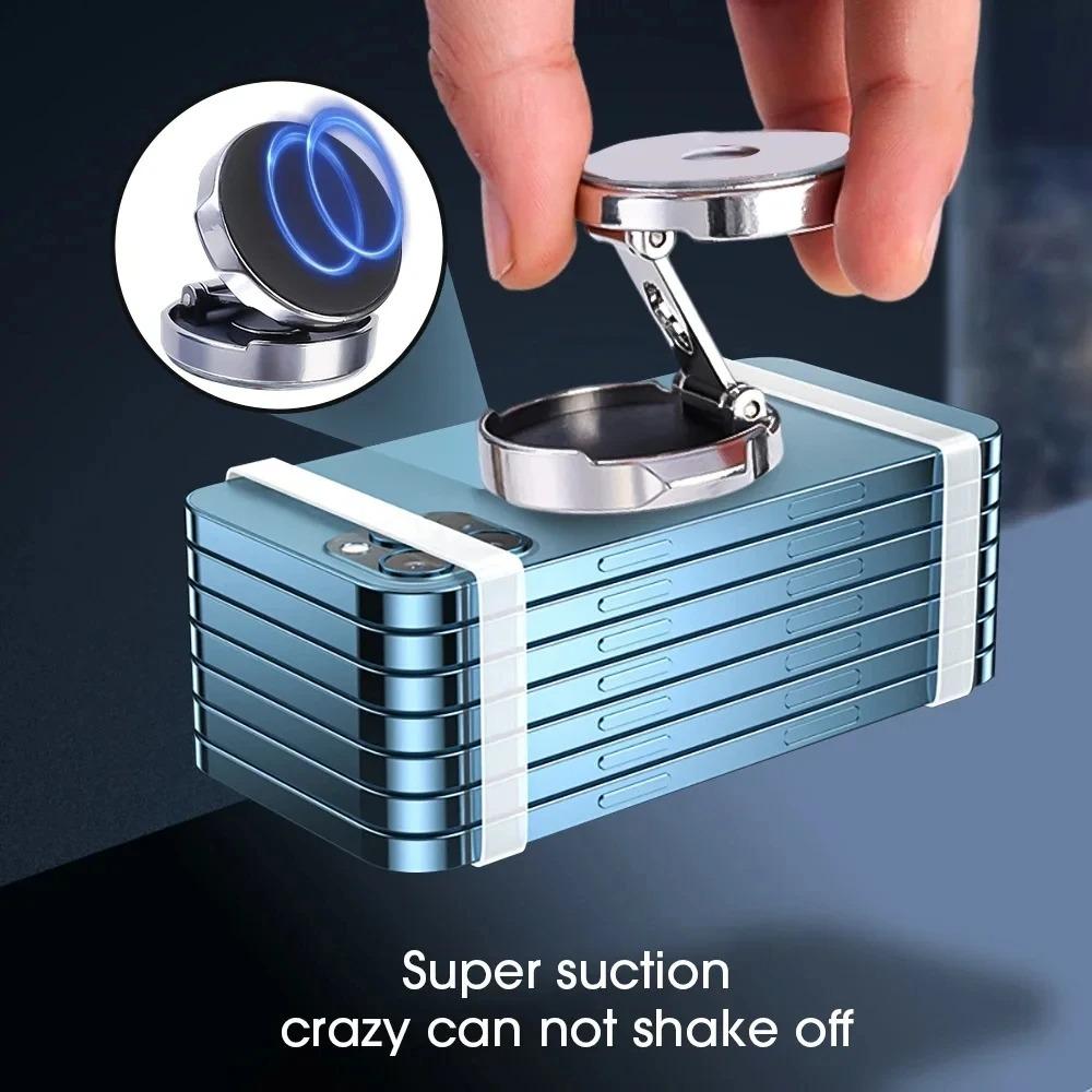 Universal Magnetic Car Phone Holder Rotation and Foldable Design for Dashboard or Air Vent