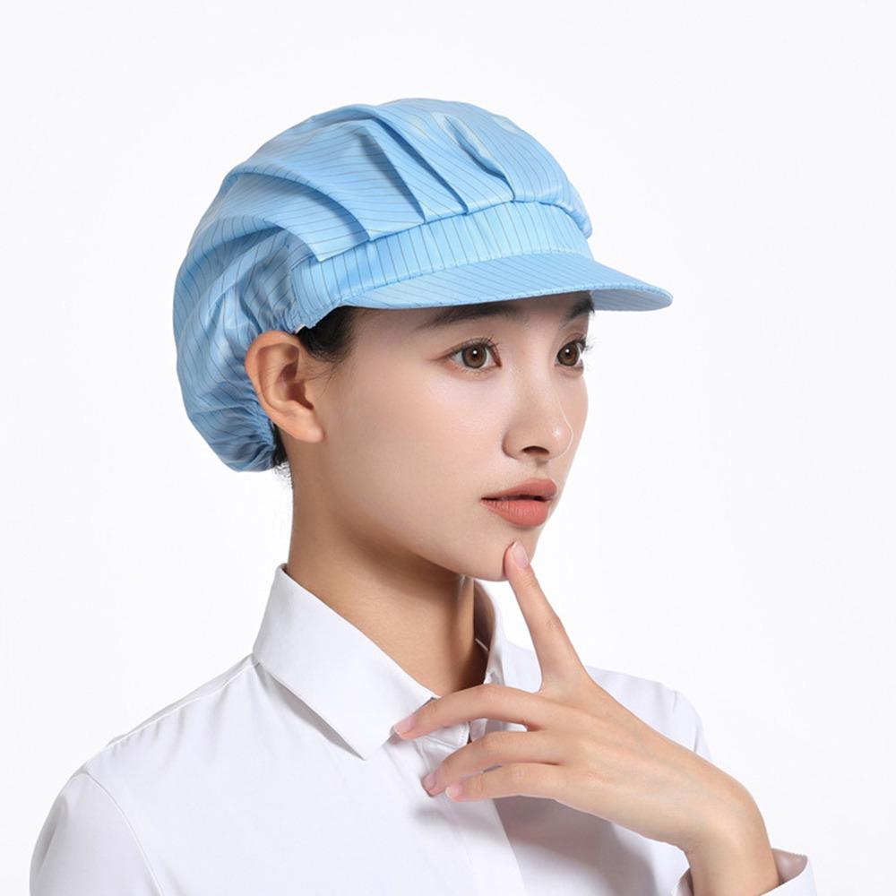 New Cotton Dust Proof Cap Lightweight Solid Color Mesh Cap Work Headband Canteen Catering