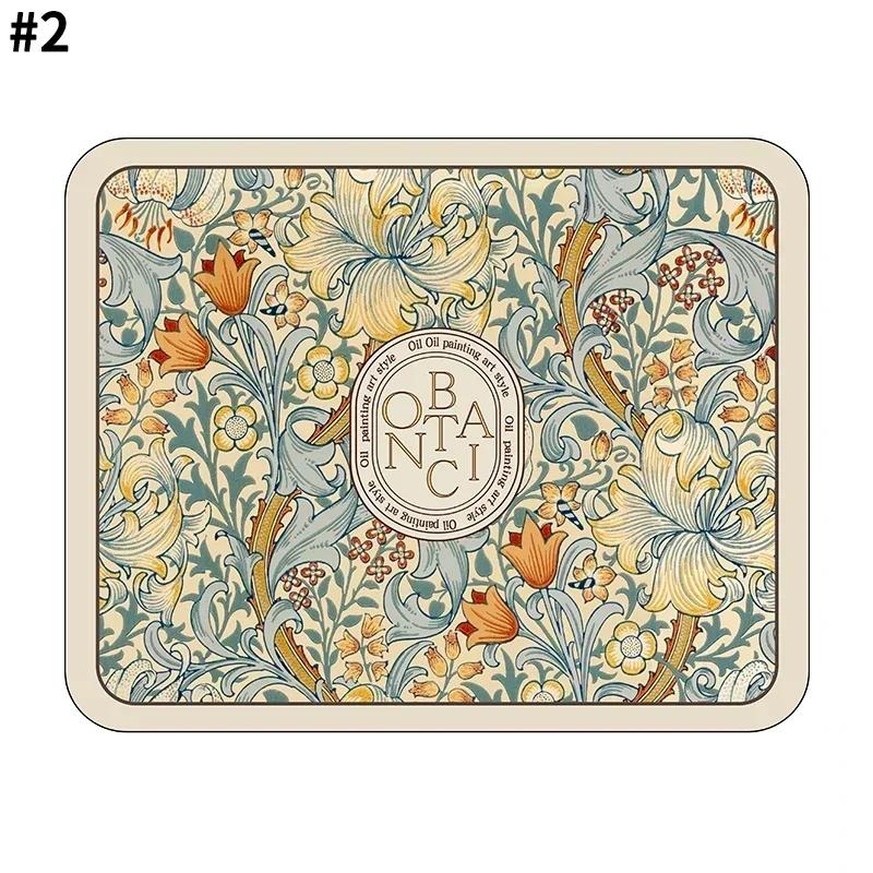 Printed Dish Drying Mat Super Absorbent Coffee Drain Pad Tableware Draining Pad Quick Dry Rug Kitchen Dinnerware Placemat