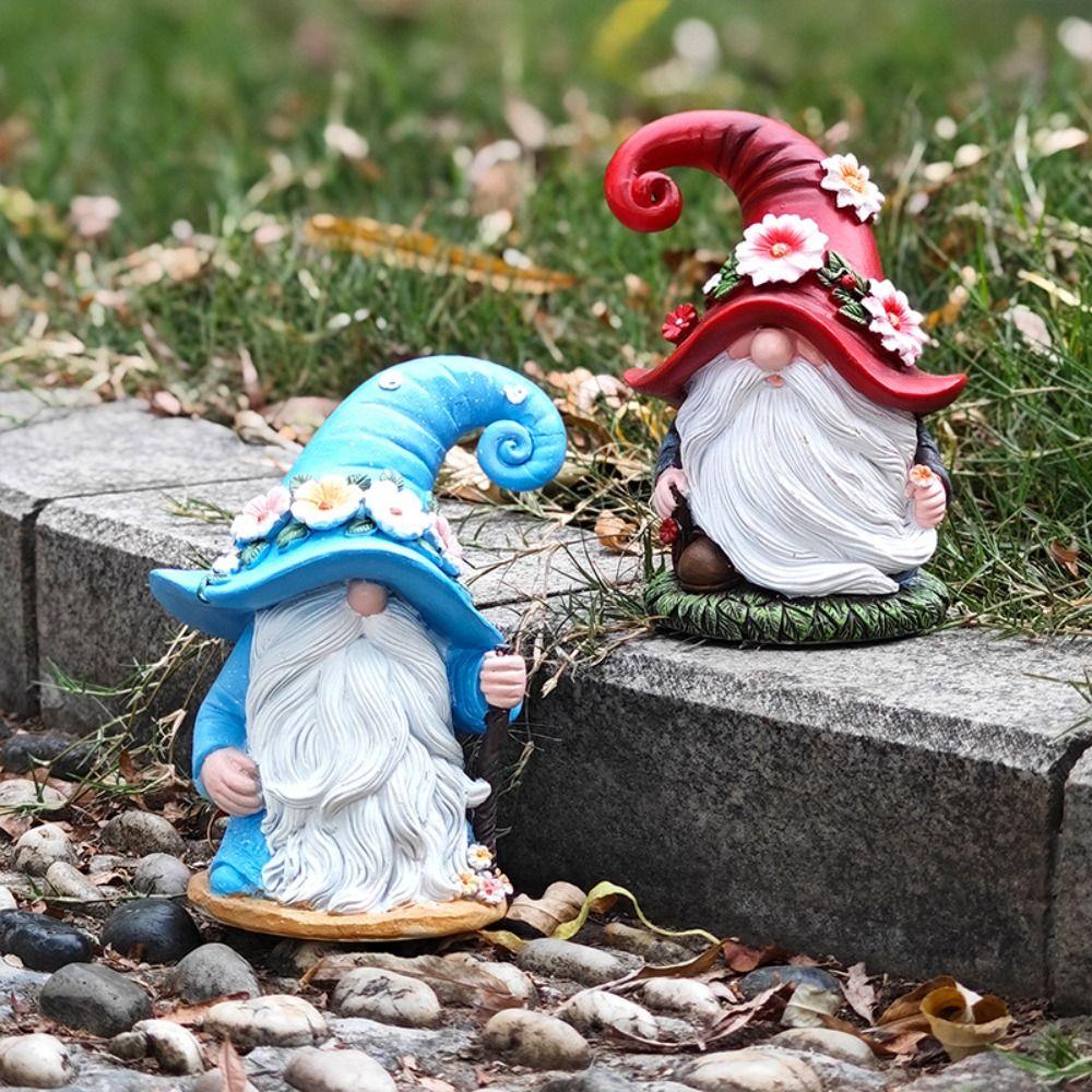 Funny Christmas Gnome Figurine Handmade Santa Claus Ornament  Home Xmas Decor