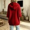 Cardigan Maglione con Cappuccio da Donna a Maglia, Colore Casual Manica Lunga Capospalla per Autunno Inverno