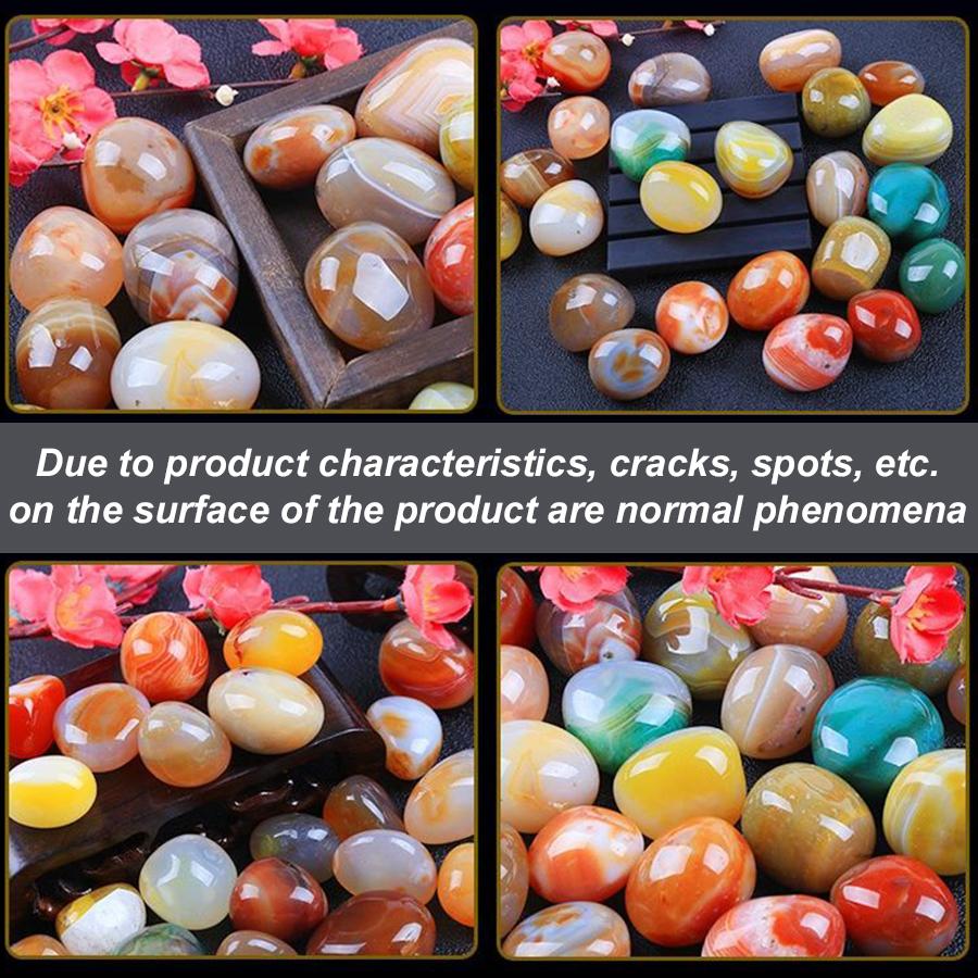 200g 1-1.6cm Color Round Rainflower Stone Bathtub Gardening Flower Pot Landscape Bottom Sand Stone Colored Crystal Craft Stone