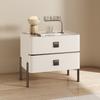 Italian Luxury Modern Minimalist Solid Wood Bedside Table High-End Solid Oak Nightstand for Main Bedroom Sofa Side Storage Box