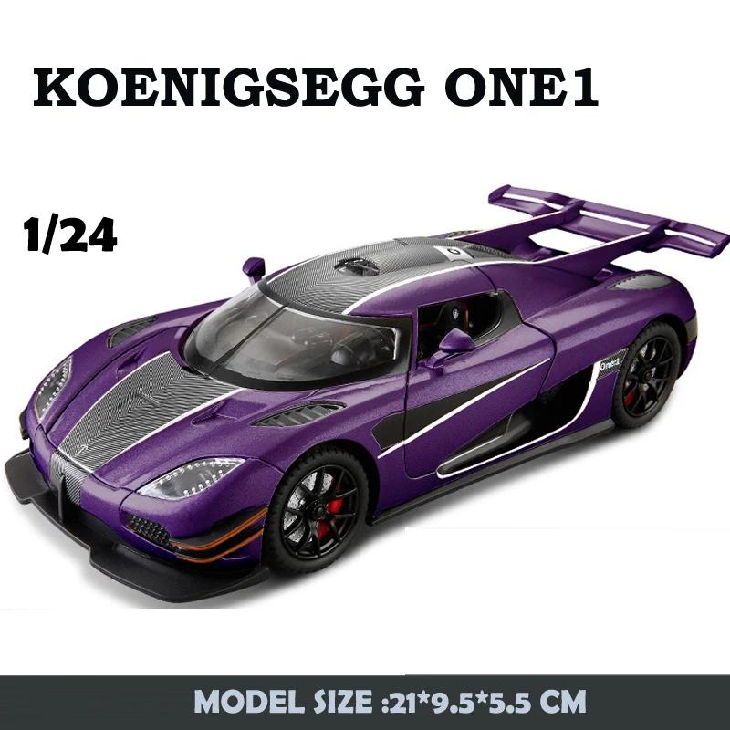 Diecast 1:24 One1 Sport Car Model Imitation Alloy Casting Metal Children's Toy Vehicles Collective Home Decor Gifts