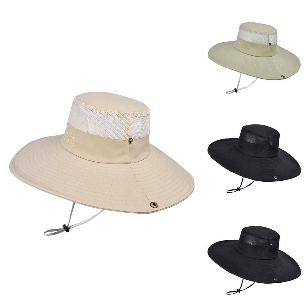 Summer Outdoor Fishing Hat For Men With Large Brim Sun Protection And Breathability