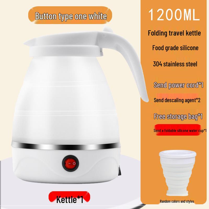 Portable Folding Silicone Electric Kettle with 304 Stainless Steel, Auto Power Off, Anti-Dry Burning - Ideal for Travel, Home, or Dorm Use